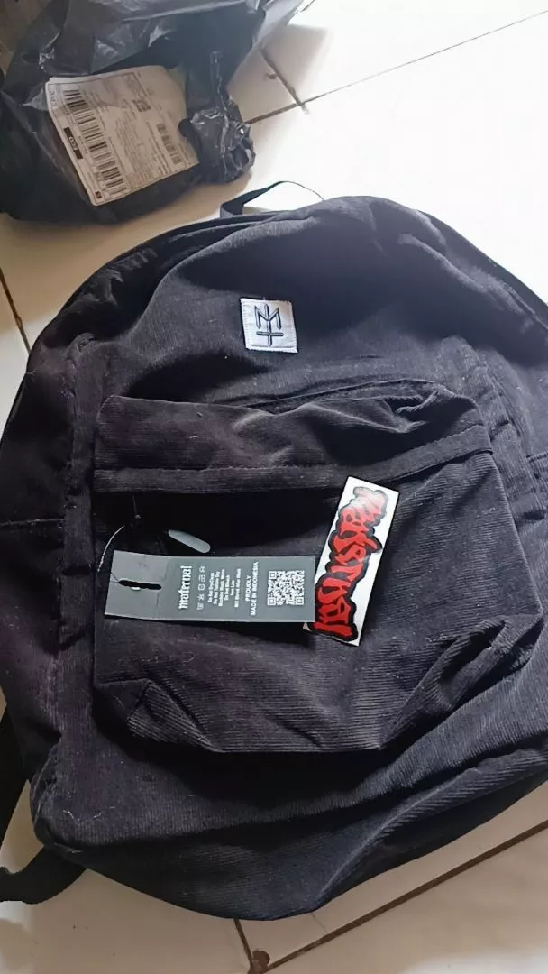 MATERNAL DISASTER - BackPack Tas Ransel Laptop Corduroy Pria Wanita Army best Seler - Foto ulasan pembeli