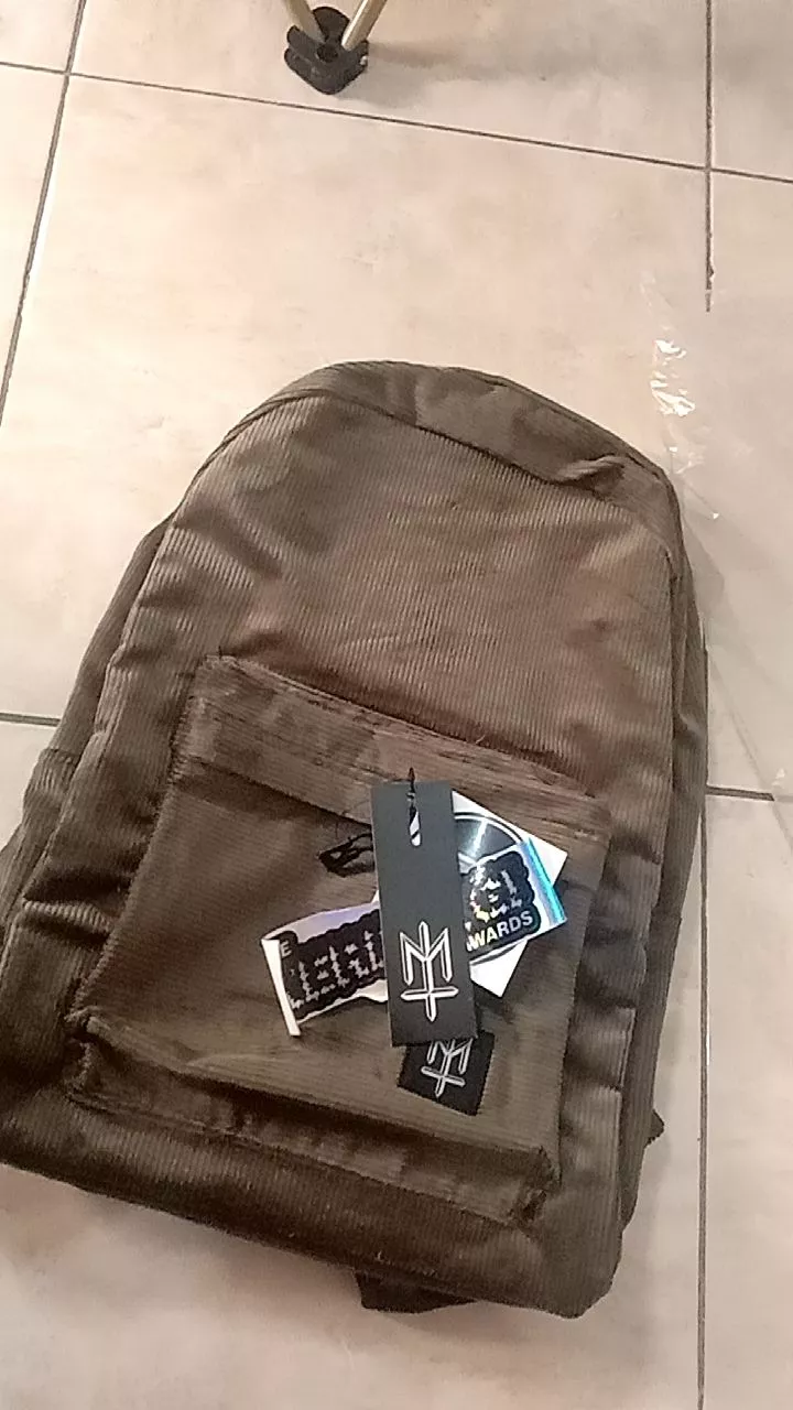 MATERNAL DISASTER - BackPack Tas Ransel Laptop Corduroy Pria Wanita Army best Seler - Foto ulasan pembeli