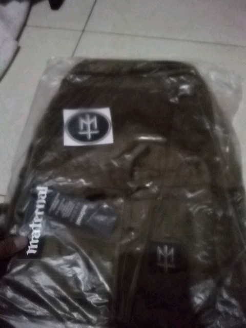 MATERNAL DISASTER - BackPack Tas Ransel Laptop Corduroy Pria Wanita Army best Seler - Foto ulasan pembeli