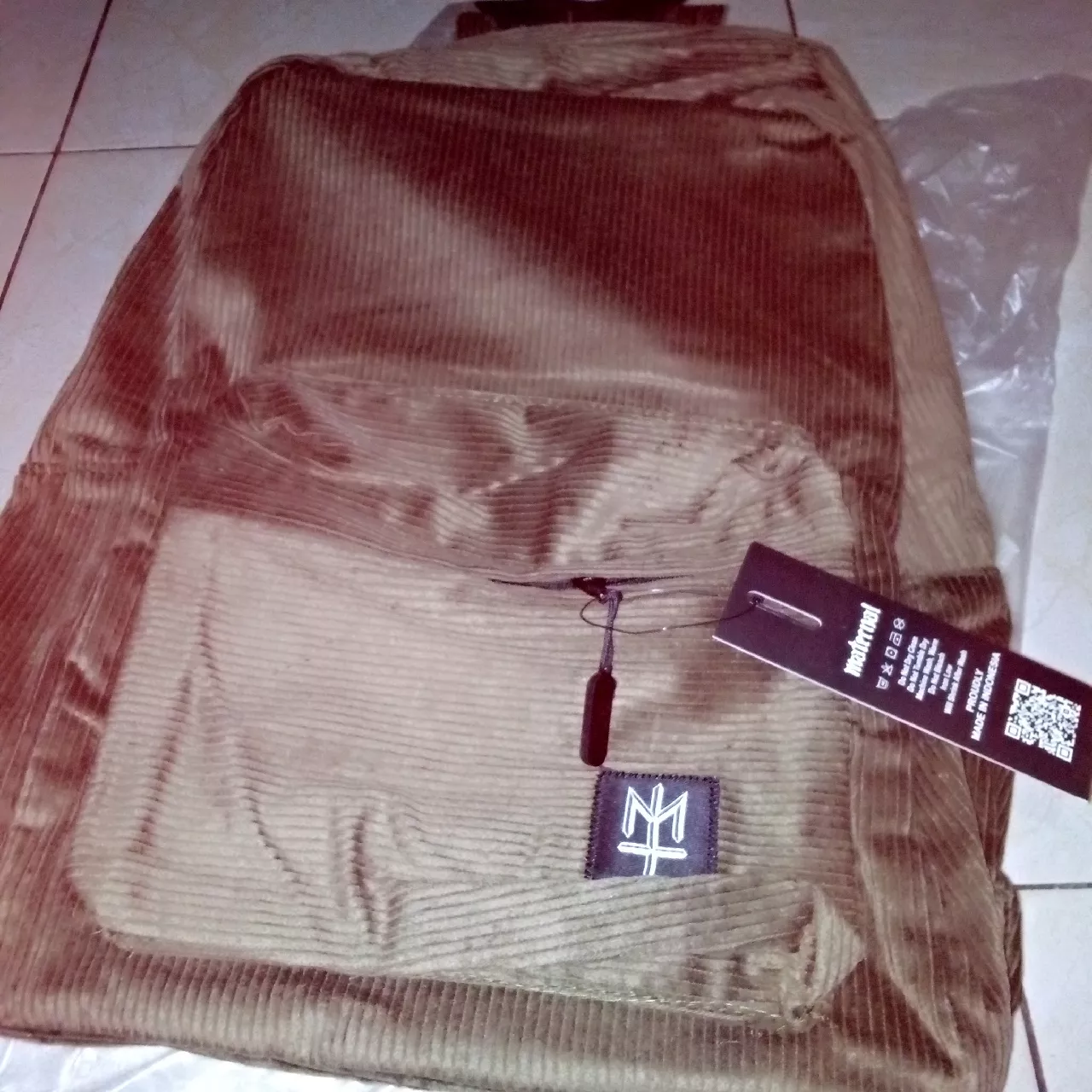 MATERNAL DISASTER - BackPack Tas Ransel Laptop Corduroy Pria Wanita Army best Seler - Foto ulasan pembeli