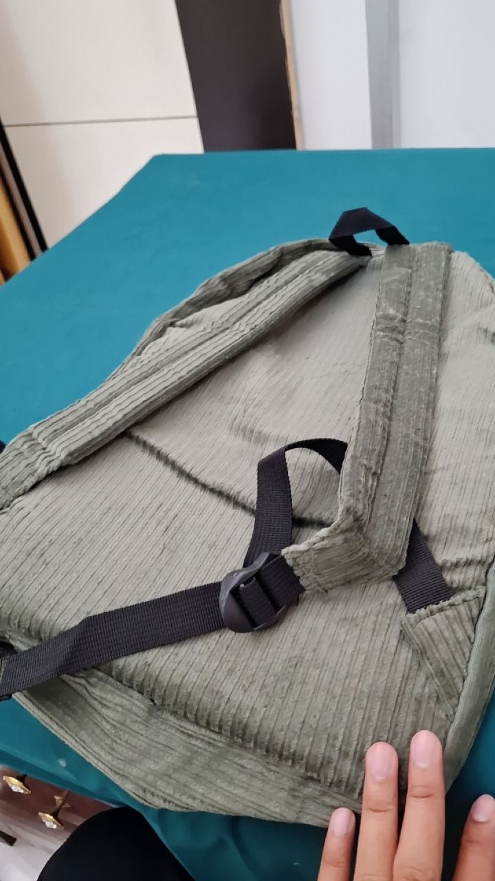 MATERNAL DISASTER - BackPack Tas Ransel Laptop Corduroy Pria Wanita Army best Seler - Foto ulasan pembeli