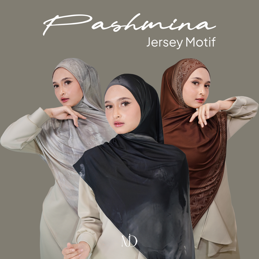 MUDY - Hijab Pashmina Jersey Premium Motif Printing - foto 1 dari 10