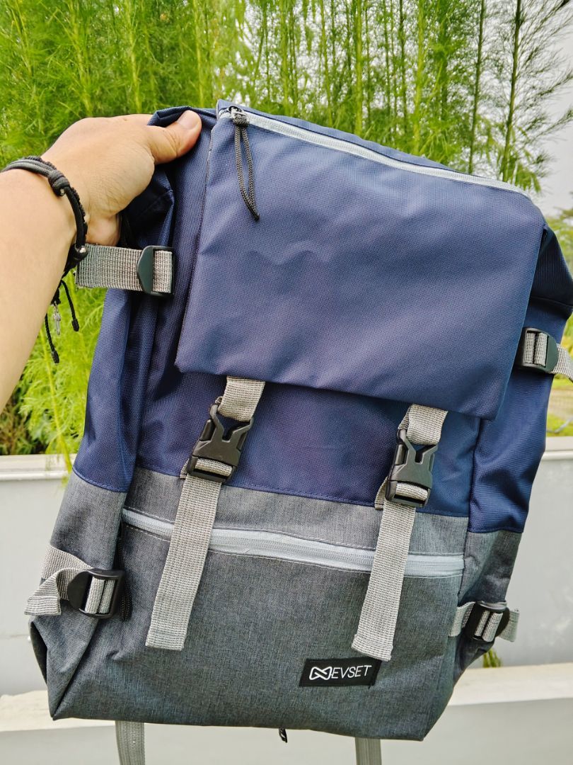 Nevset Tas Ransel Kanvas Pria Wanita Kuat Tebal - foto 3 dari 10, sandwichgen93