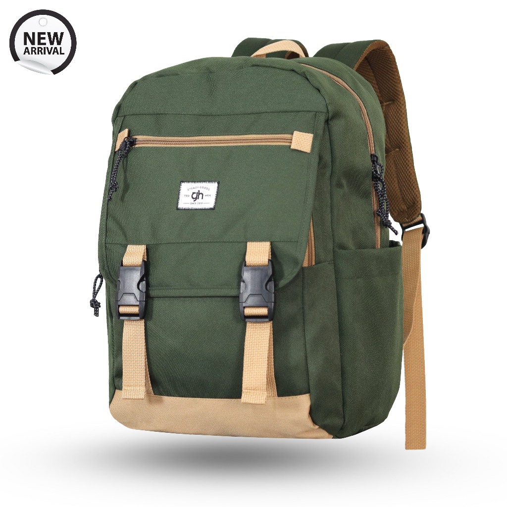 NEW ARRIVAL GH-Bag HARPER Backpack Tas Ransel Sekolah Kuliah Travelling Laptop 14" Inch Pria Wanita - foto 1 dari 10