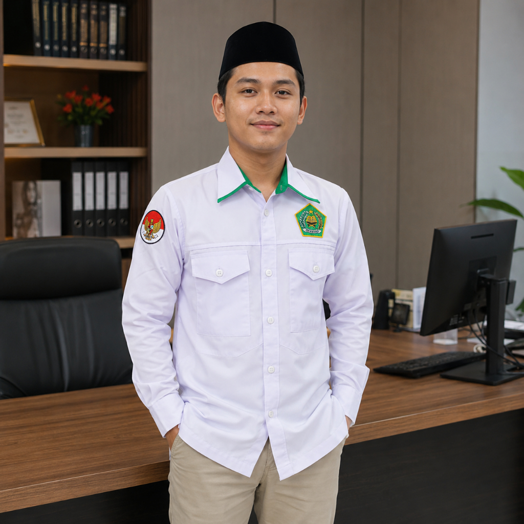 Nexox - Seragam Kemenag Putih Hijau PNS/ASN/PDH/PDL Pemda Pria dan Wanita - foto 2 dari 10, niaazizah28