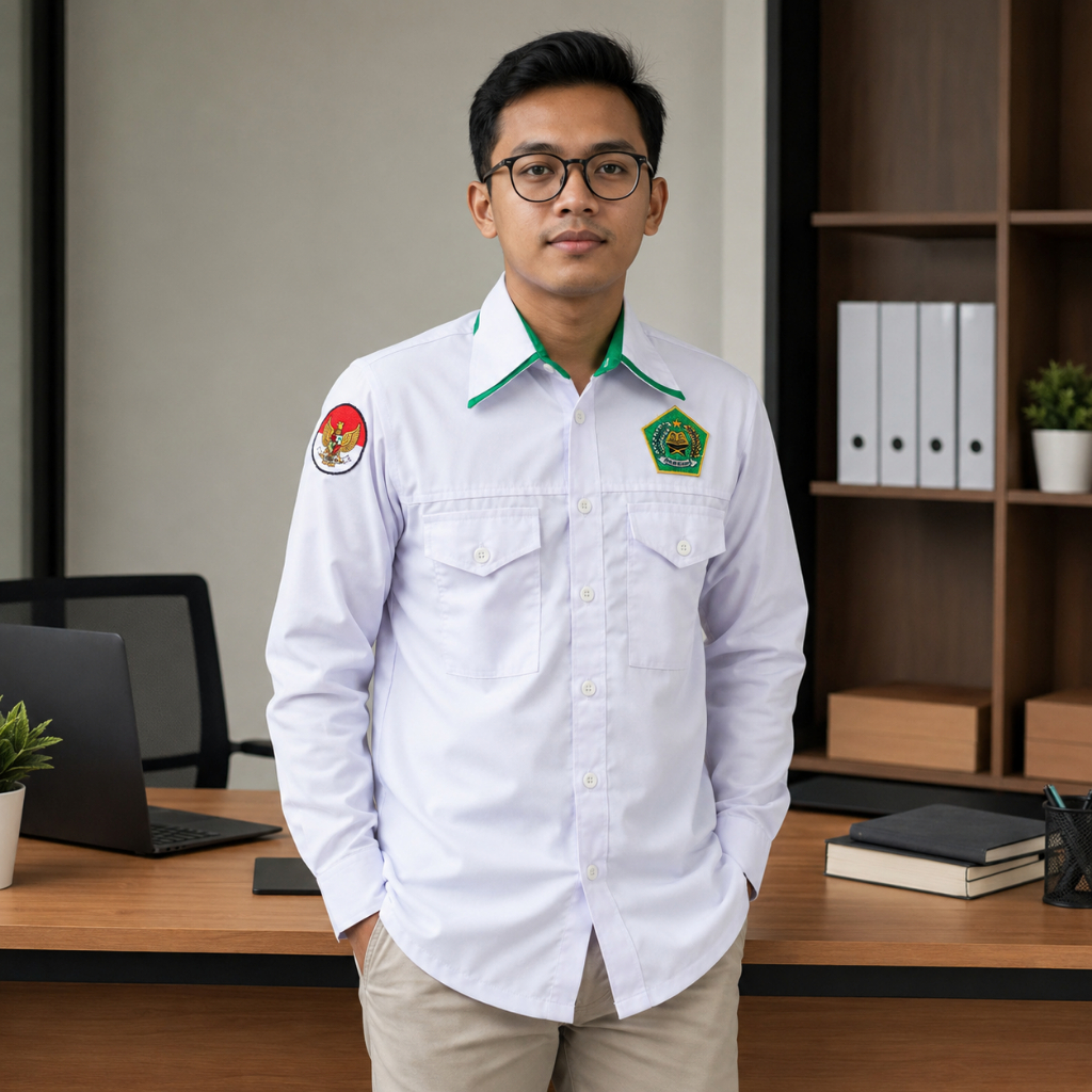 Nexox - Seragam Kemenag Putih Hijau PNS/ASN/PDH/PDL Pemda Pria dan Wanita - foto 3 dari 10, niaazizah28