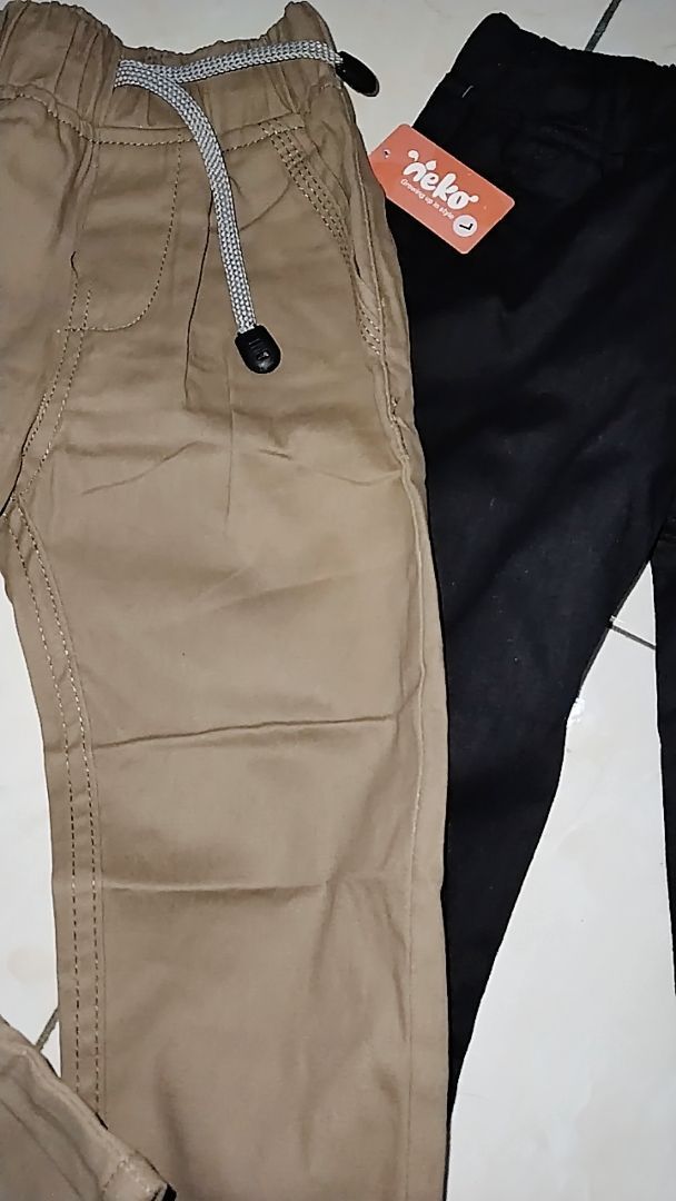 NEKOKIDS Celana Chinos Panjang Anak Laki Laki 2-12 Tahun Katun Twill Stretch Premium Melar Nyaman Chino Pants Anak - foto 2 dari 10, mangrove645