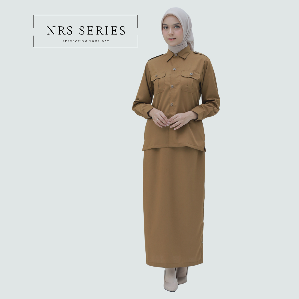 NRS Series - Baju Khaki PNS Wanita Kemeja Setelan Pemda