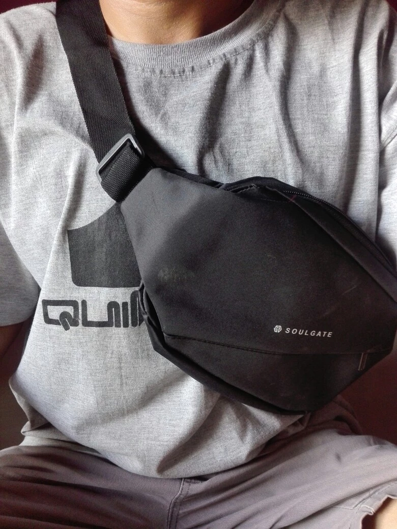Soulgate Exer Waistbag Dua Muka Polyester - Foto ulasan pembeli