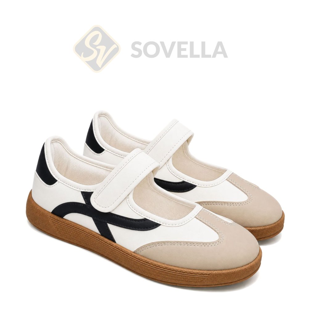 SOVELLA Sepatu Wanita Korean Style Flat Shoes Kekinian SV227 - foto 1 dari 10