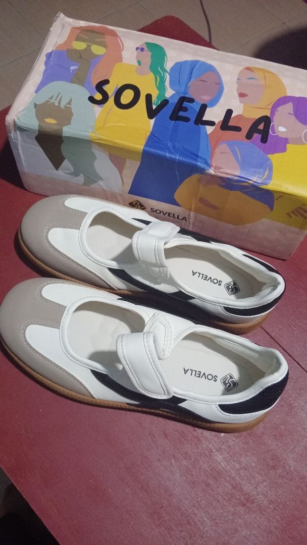SOVELLA Sepatu Wanita Korean Style Flat Shoes Kekinian SV227 - foto 9 dari 10, pute_fitrah2