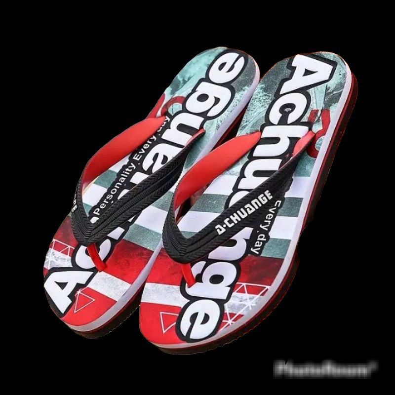 Sandal Jepit Pria Motif Achuange Bahan Spon