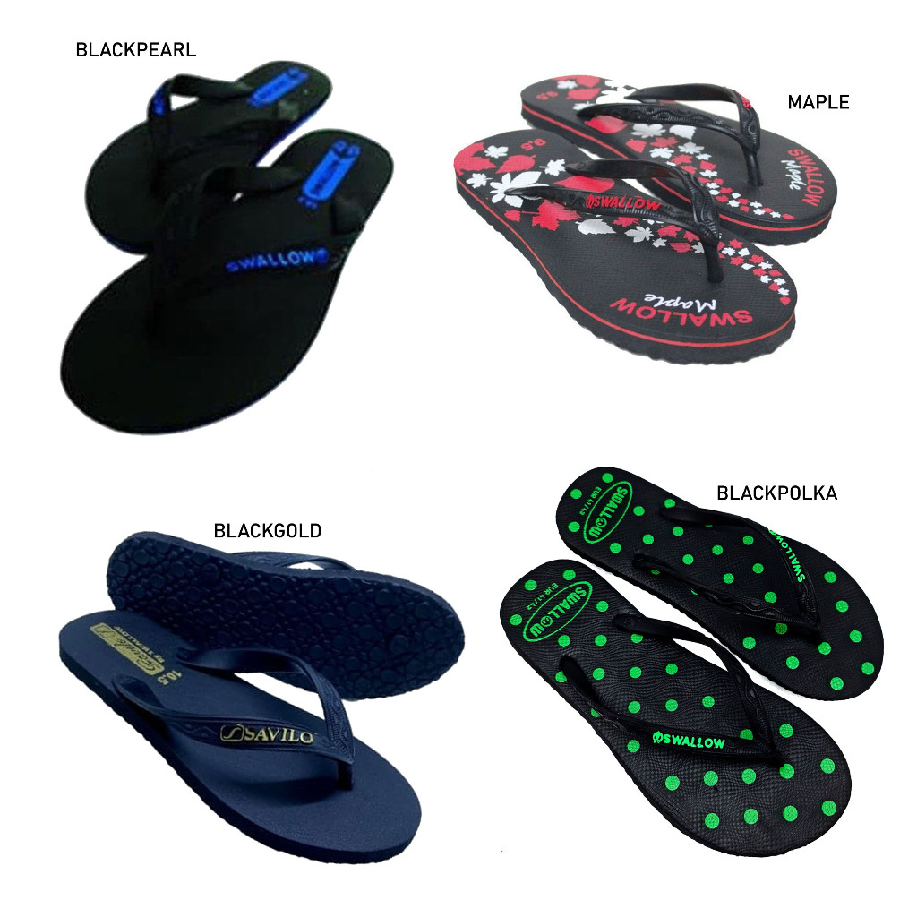 SANDAL JEPIT SWALLOW BLACK PEARL & BLACK GOLD & ARMY & CAMO & MAPLE