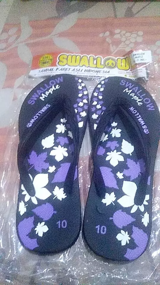 SANDAL JEPIT SWALLOW BLACK PEARL & BLACK GOLD & ARMY & CAMO & MAPLE - Foto ulasan pembeli