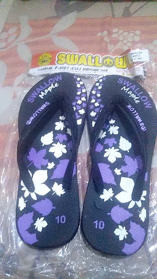 SANDAL JEPIT SWALLOW BLACK PEARL & BLACK GOLD & ARMY & CAMO & MAPLE - Foto ulasan pembeli