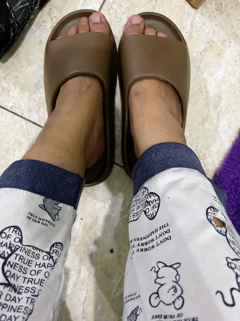 Sandal Selop Pria-Wanita Terbaru TEBAL EMPUK Anti Licin - Foto ulasan pembeli