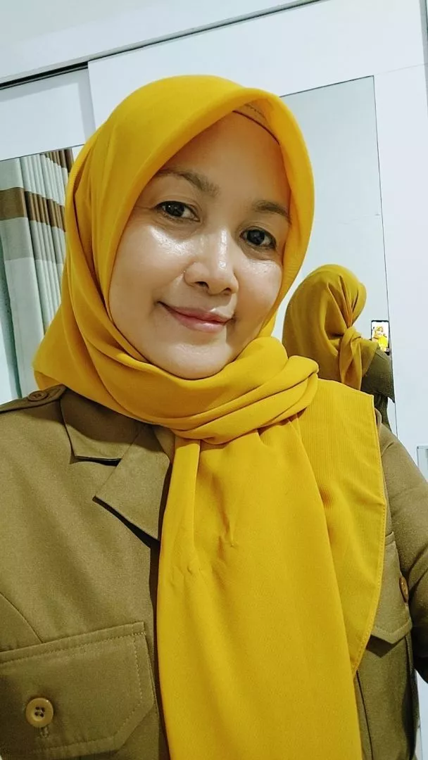 Setelan Blazer PNS Wanita Khaki Gelap Elegan - Foto ulasan pembeli