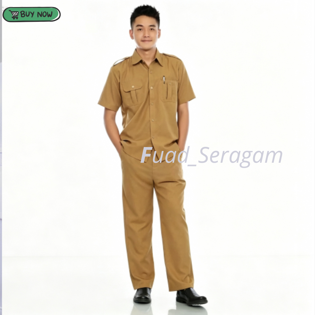 Setelan Kemeja Pria Wanita Seragam Dinas Pns Warna Khaki Tua/Muda - foto 8 dari 10, gracepoenyakumar