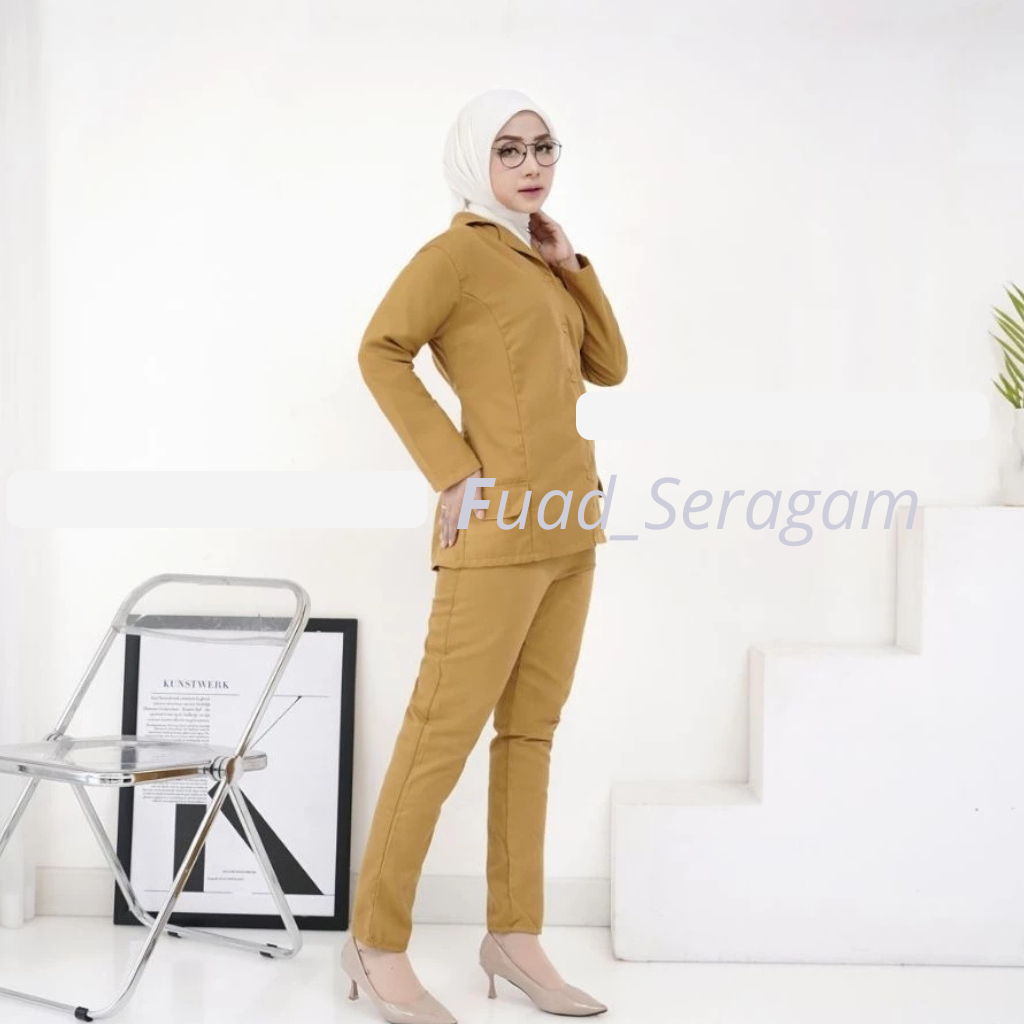 Setelan Kemeja Pria Wanita Seragam Dinas Pns Warna Khaki Tua/Muda - foto 10 dari 10, gracepoenyakumar