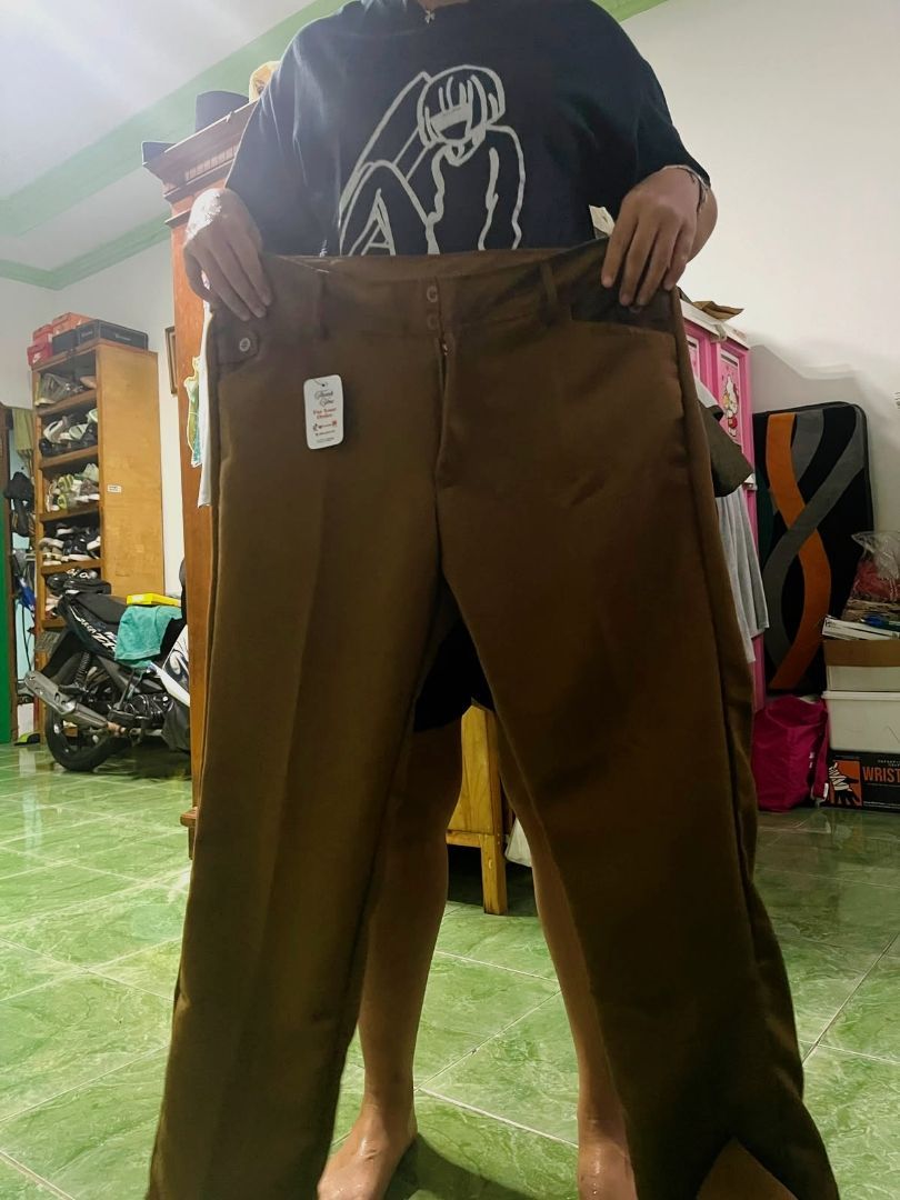 Setelan Kemeja Pria Wanita Seragam Dinas Pns Warna Khaki Tua/Muda - Foto ulasan pembeli
