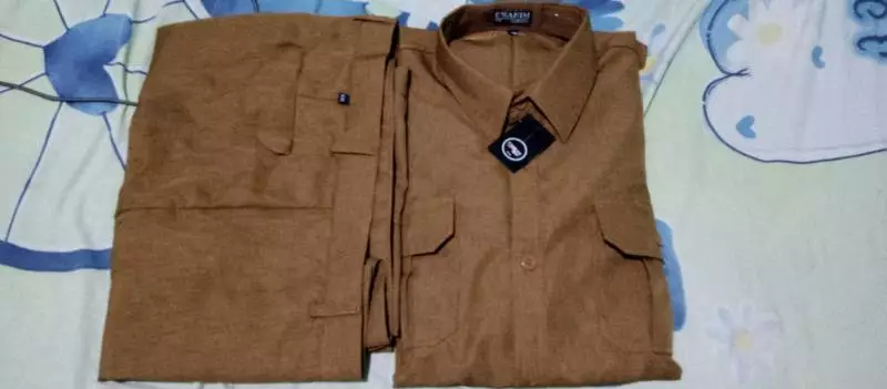 Setelan Seragam PNS Pria Baju Dinas ASN Pemda Guru Khaki Semiwoll Premium Tebal - Foto ulasan pembeli