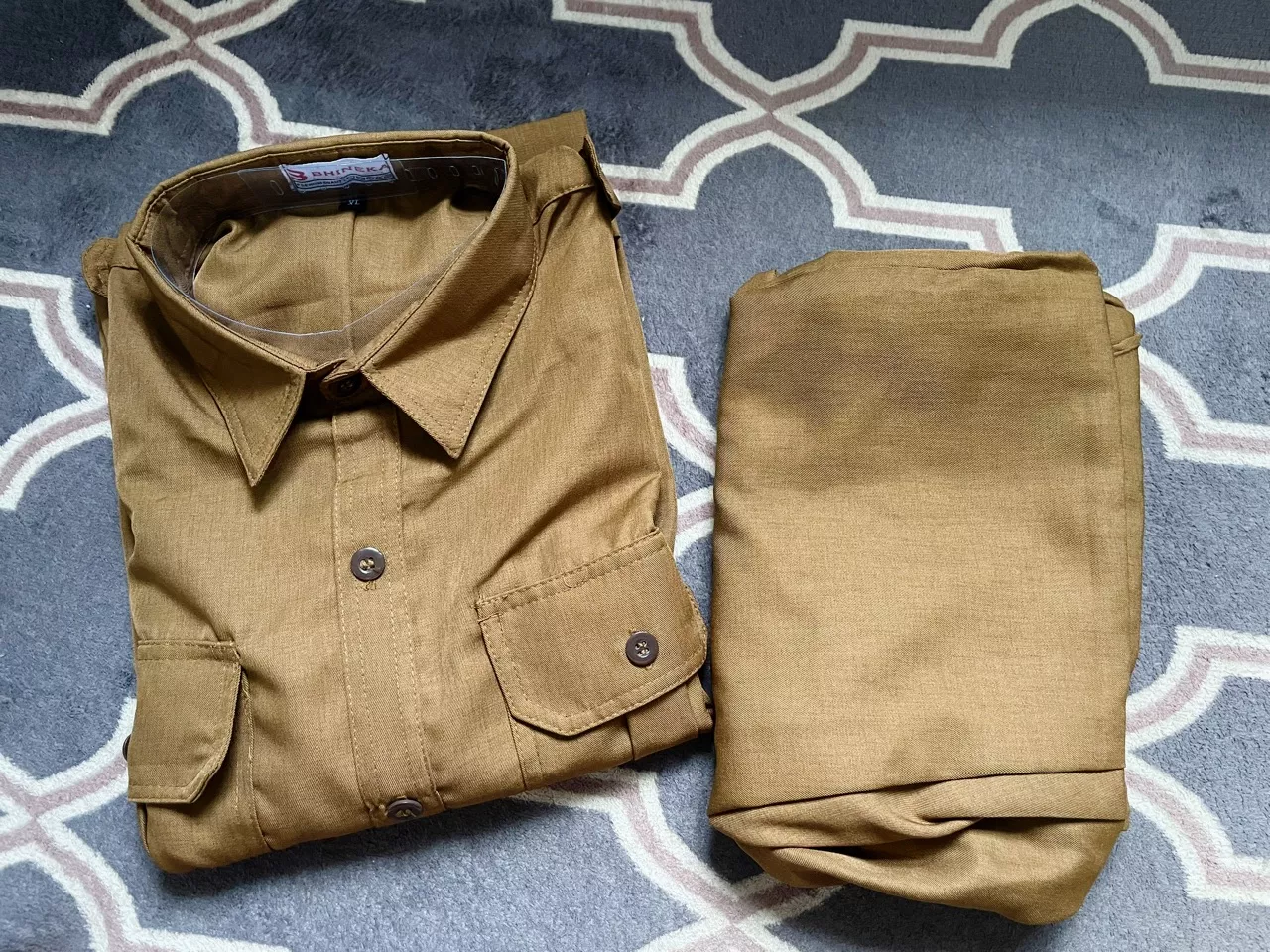 Setelan Seragam PNS Pria Baju Dinas ASN Pemda Guru Khaki Semiwoll Premium Tebal - Foto ulasan pembeli