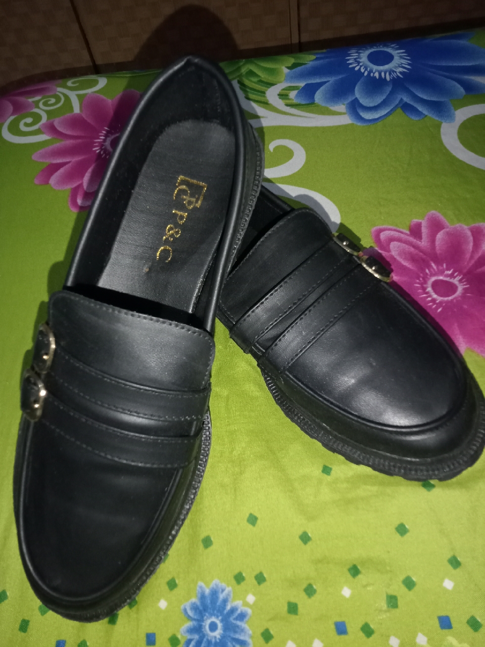Sepatu Oxford Wanita Slip On Kulit Sintetis - foto 6 dari 10