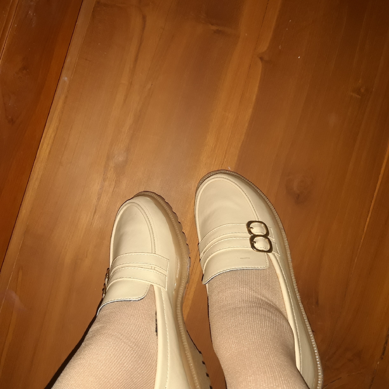 Sepatu Oxford Wanita Slip On Kulit Sintetis - foto 7 dari 10