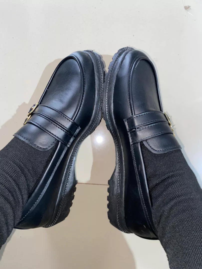 Sepatu Oxford Wanita Slip On Kulit Sintetis - Foto ulasan pembeli