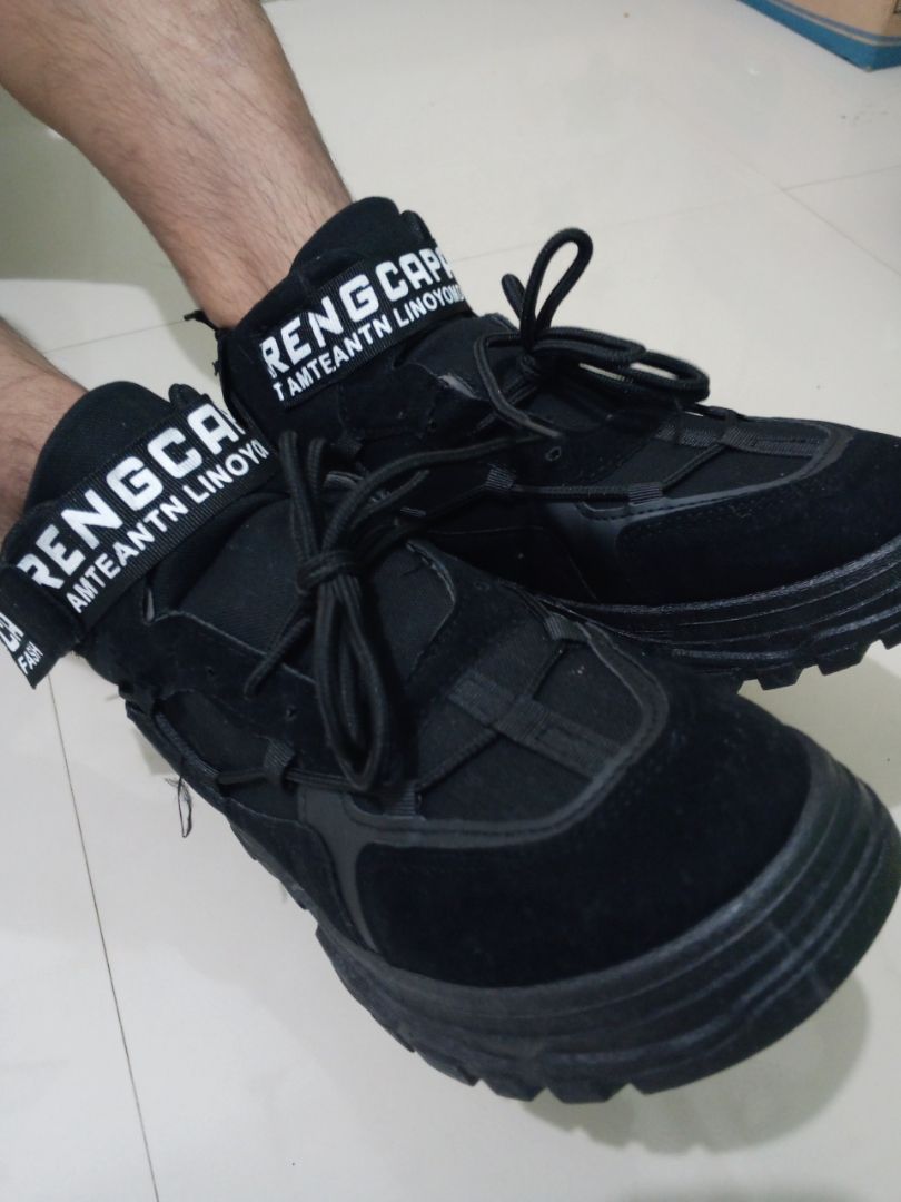 Sepatu boots casual import pria wanita sepatu hitam full terlaris sepatu kerja terbaru cod - foto 9 dari 10, intanchannel400