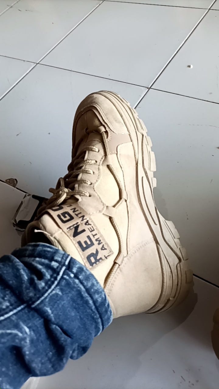 Sepatu boots casual import pria wanita sepatu hitam full terlaris sepatu kerja terbaru cod - Foto ulasan pembeli