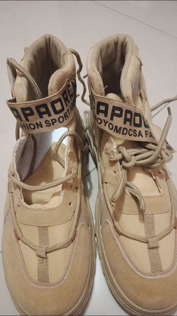 Sepatu boots casual import pria wanita sepatu hitam full terlaris sepatu kerja terbaru cod - Foto ulasan pembeli