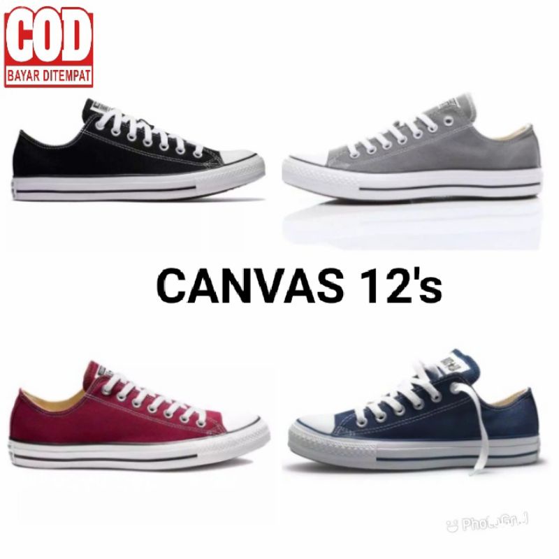 sepatu convers70. + box sepatu sneakers canvas 12's - foto 1 dari 10