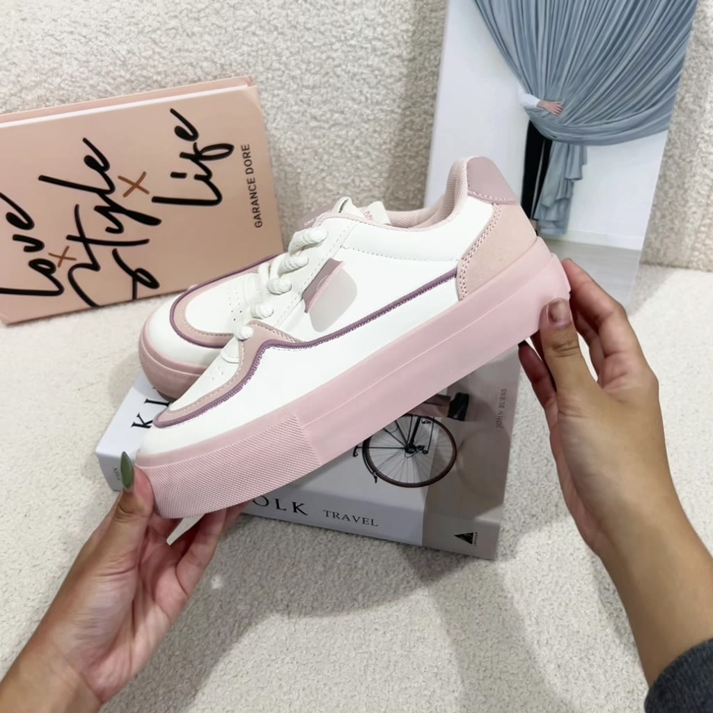 Sepatu DNY Sepatu Sneakers Wanita Running Shoes Perempuan Casual Shoes Spatu Jalan Import 0444D - foto 2 dari 10, mekbeibwij