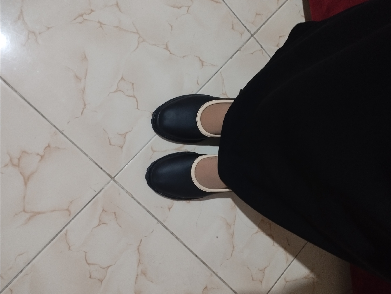Sepatu Docmart Wanita Kerja Hitam Gesper / Flat Loafers Cewek Terbaru Korean Style Casual 039 - Foto ulasan pembeli