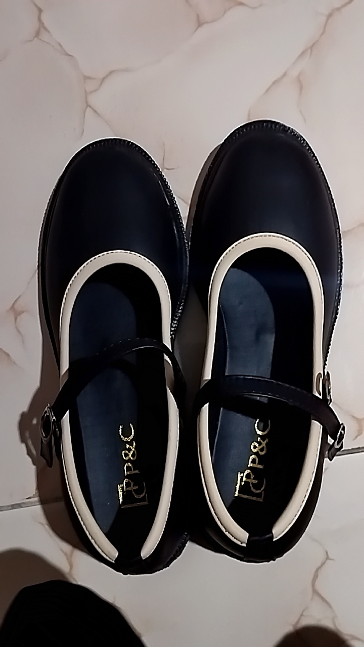 Sepatu Docmart Wanita Kerja Hitam Gesper / Flat Loafers Cewek Terbaru Korean Style Casual 039 - Foto ulasan pembeli