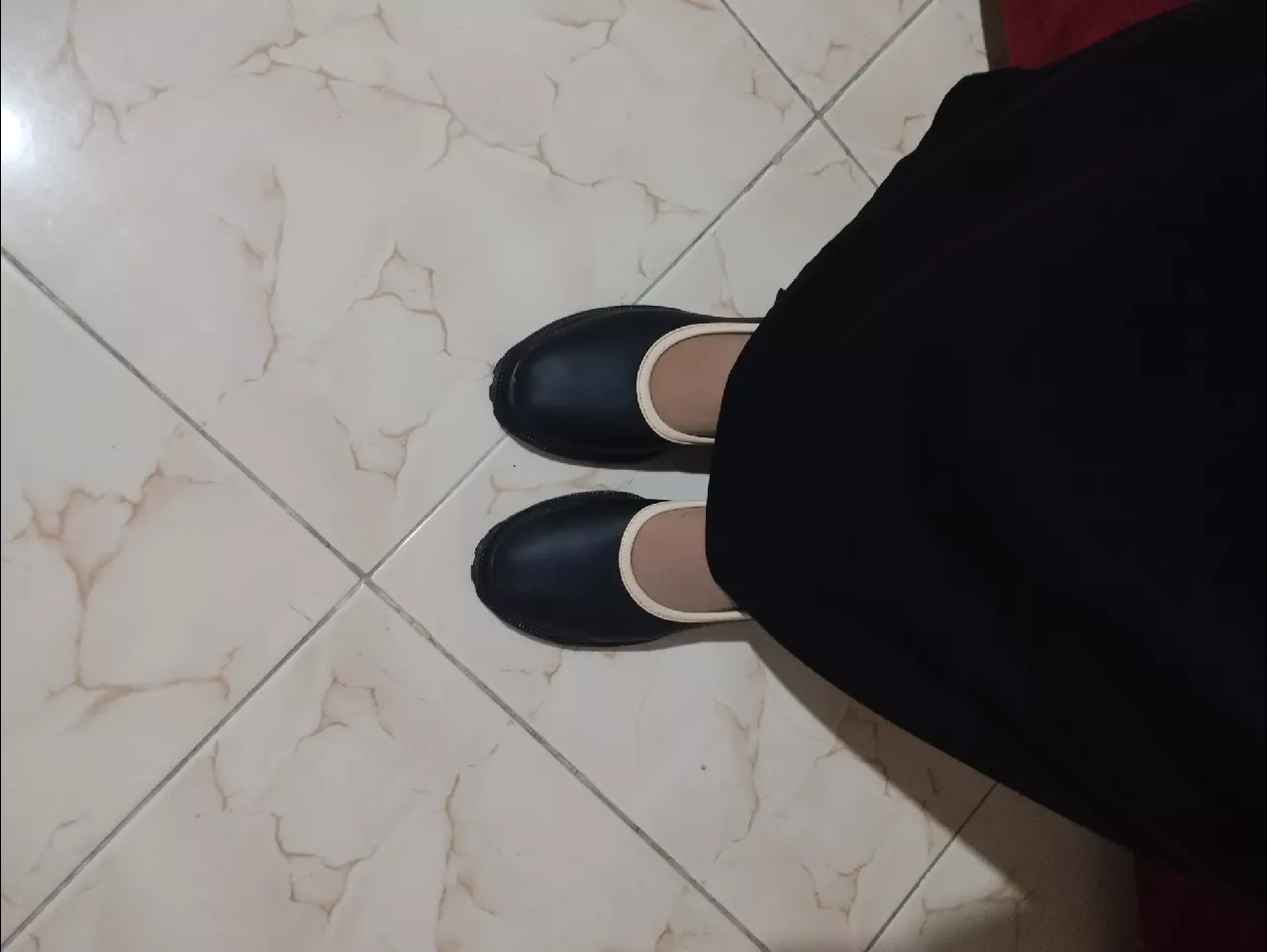 Sepatu Docmart Wanita Kerja Hitam Gesper / Flat Loafers Cewek Terbaru Korean Style Casual 039 - Foto ulasan pembeli