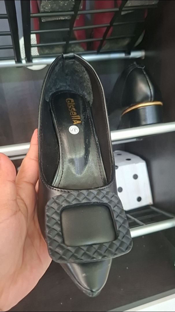 sepatu pancus wanita kantor bahan import premium - foto 5 dari 10