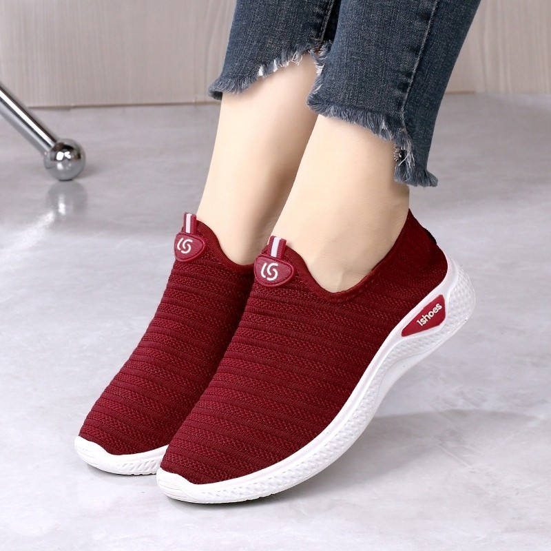 Sepatu Slip On Wanita Korea Sport Polos 36-42 - foto 7 dari 10