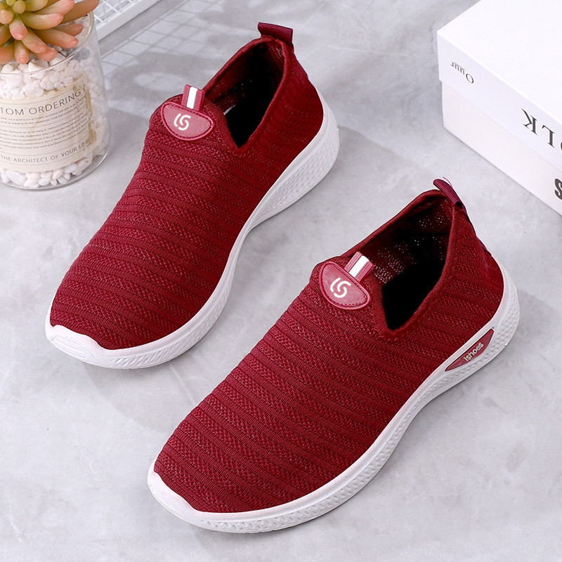 Sepatu Slip On Wanita Korea Sport Polos 36-42 - foto 9 dari 10