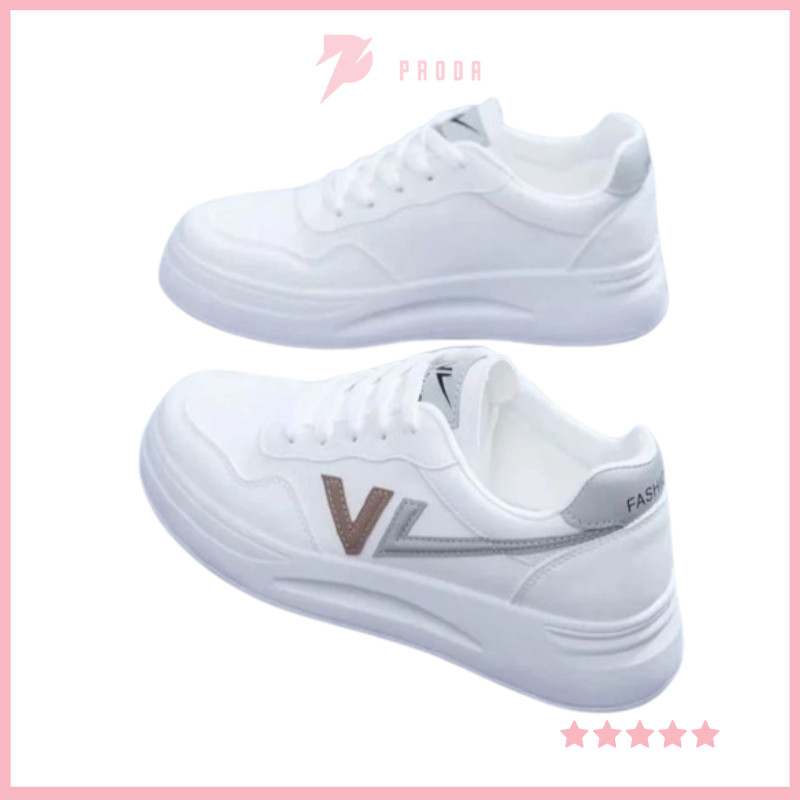 Sepatu Sneakers Wanita Putih Korean Style 36-40 - foto 3 dari 10