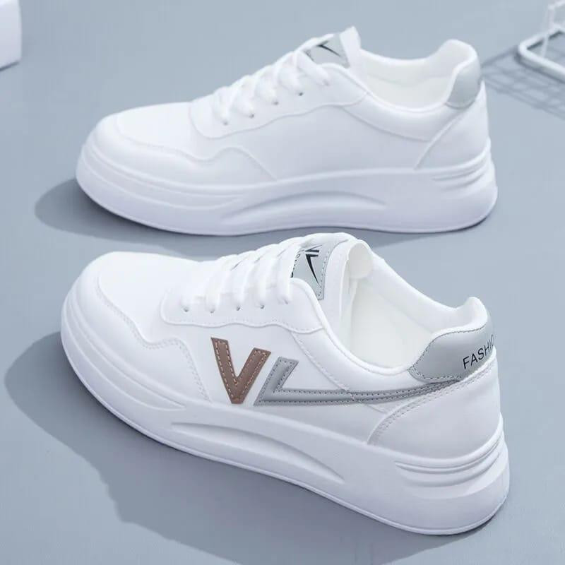 Sepatu Sneakers Wanita Putih Korean Style 36-40 - foto 7 dari 10