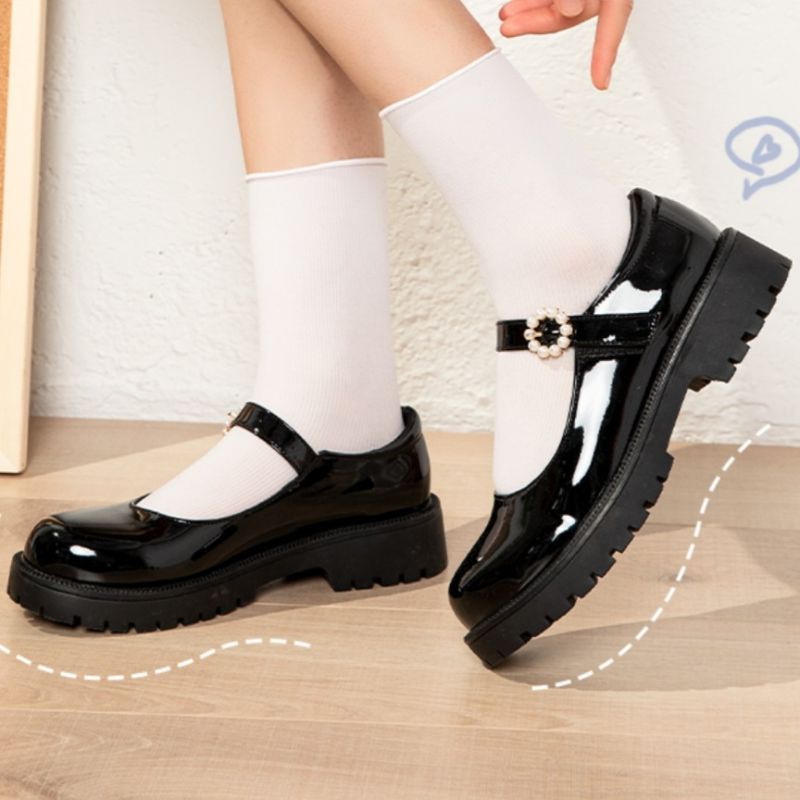Sepatu Wanita Murah Sneakers Song Hye Kyo Dots Pro Stars Hitam Cokelat Muda TerHits P1M0 Calm Cantik - foto 1 dari 10