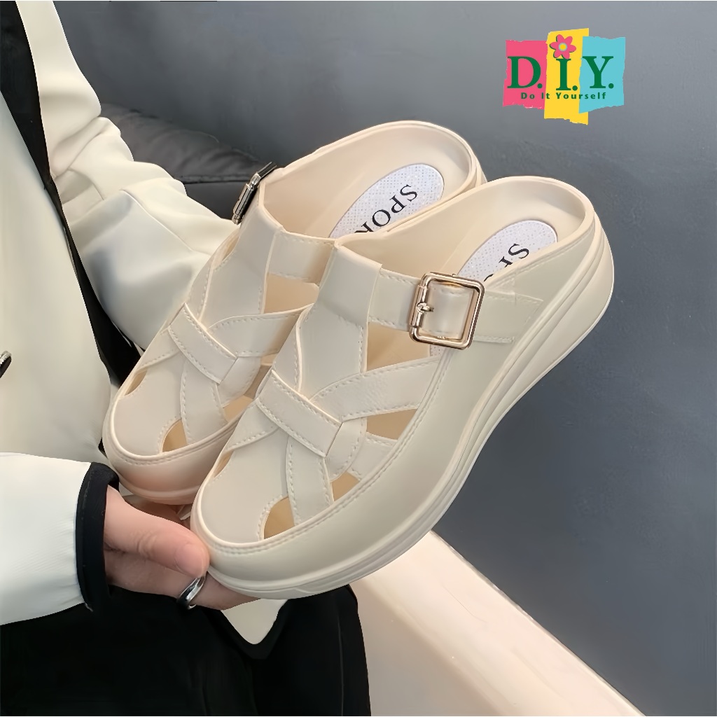 Sepatu Wedges Wanita Empuk Anti Slip 4CM - foto 1 dari 10