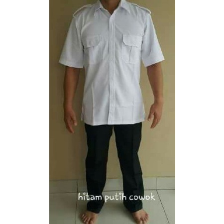 Seragam Dinas Hitam Kerah Sanghai Setelan Adem - foto 5 dari 10, udinsyafik