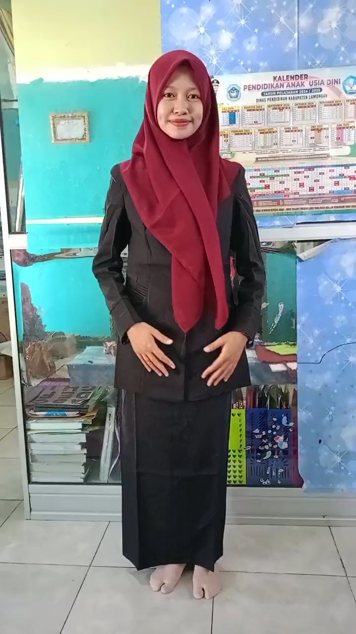 Seragam Dinas Hitam Kerah Sanghai Setelan Adem - Foto ulasan pembeli
