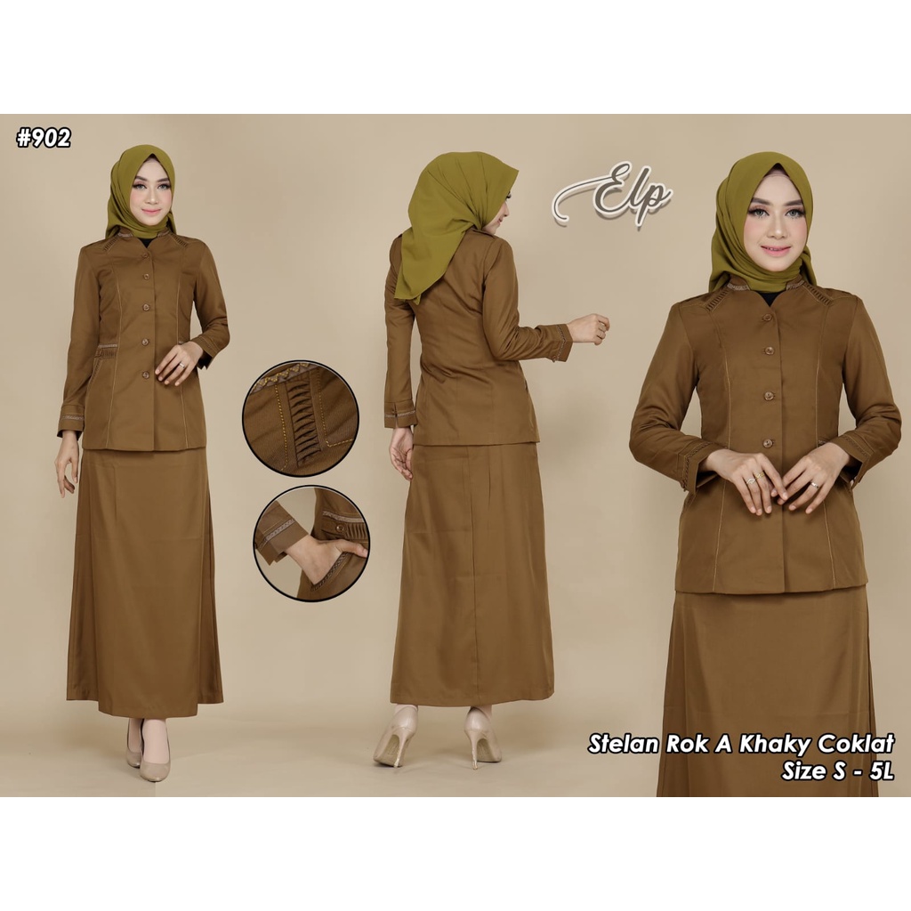Seragam Dinas Kerja Pemda wanita 902 Setelan Rok. A /Rok Span/Celana Panjang - foto 1 dari 10