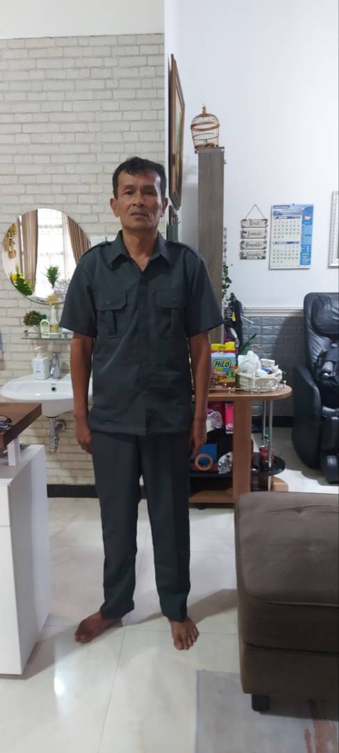 Seragam Dinas Pria Abu Tua Lengan Panjang Pendek - Foto ulasan pembeli