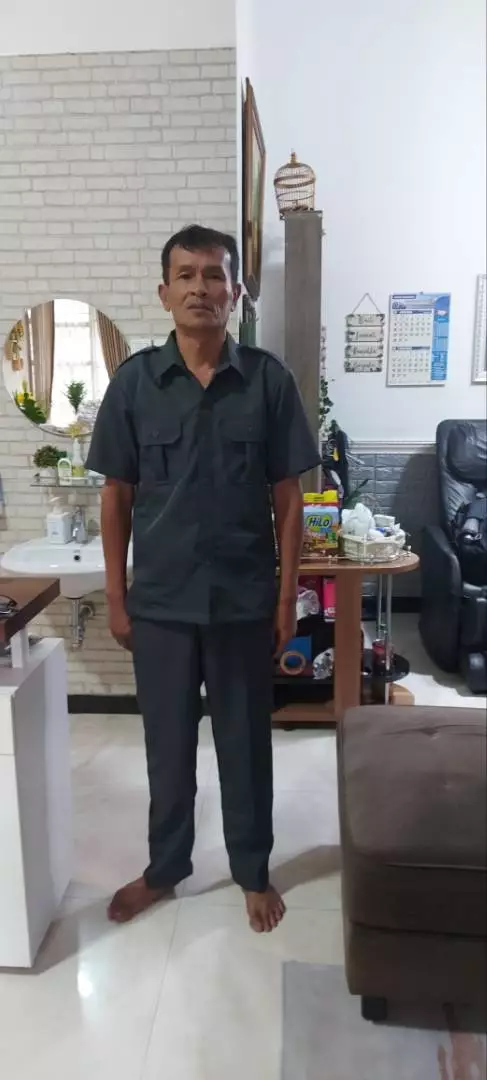 Seragam Dinas Pria Abu Tua Lengan Panjang Pendek - Foto ulasan pembeli