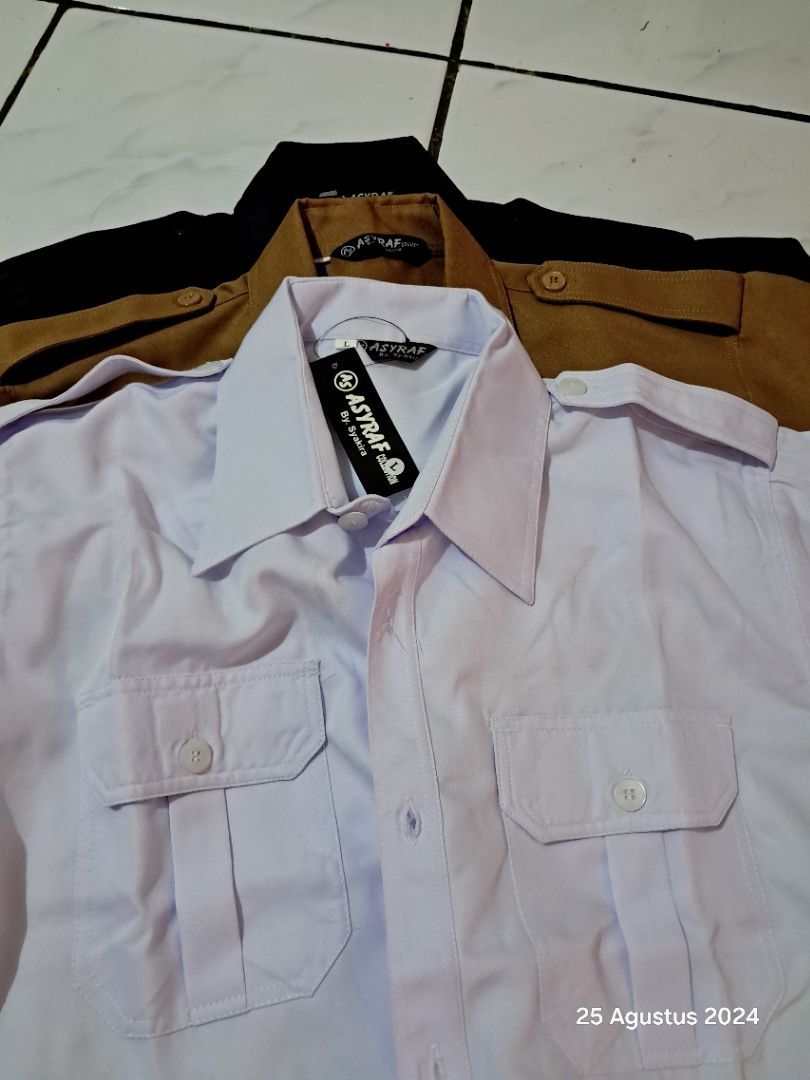 Seragam Kerja Pria Semi Wool Putih Reguler Fit - foto 5 dari 10, mr.isur.11a